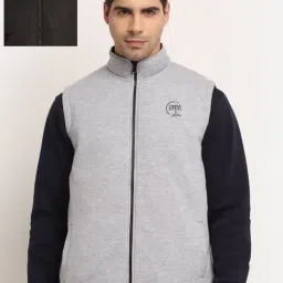 Cantabil Grey Melange Regular Fit Reversible Jacket-picture-16