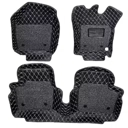 Auto Pearl 7D Car Floor Mats Luxury Leatherite Black Compatible For Mahindra Scorpio Mhawk Type-3 (2014-2017), 7DMats_BLACK_ScorpioMhawkType3_2014_2017-image-6
