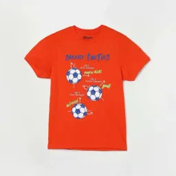 Fame Forever by Lifestyle Kids Red Cotton Printed T-Shirt-picture-30