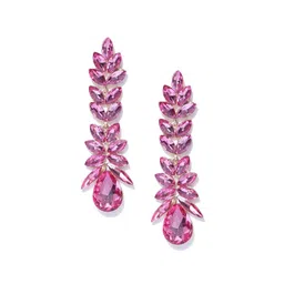 YouBella Gold-Plated Contemporary Drop Earrings image 2