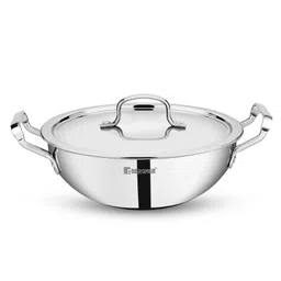 Bergner Tripro Triply Stainless Steel Deep Kadai with Lid, 20 cm, 2 Litre-picture-16