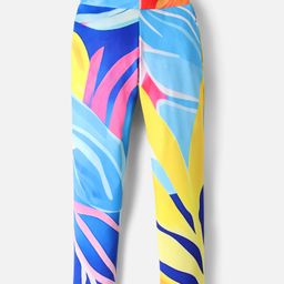 Pine Active Knit Full Length Super Stretch Leggings With Abstract Print - Multicolor-picture-11
