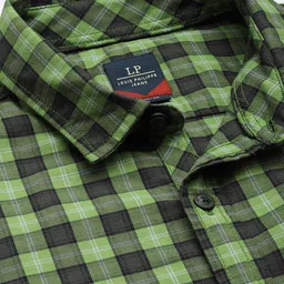 Louis Philippe Jeans Pure Cotton Slim Fit Checked Casual Shirt image 4