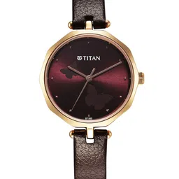 Titan Women Brass Dial & Leather Straps Analogue Watch2702WL01-image-7