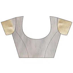 ALAGINI Striped Woven Design Zari Organza Saree with Unstitched Blouse Piece image 4