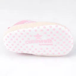 Cute Walk by Babyhug Slip On Booties With Floral Embroidery - Pink image 5