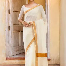 Soch Off-White Cotton Woven Saree With Unstitched Blouse-image-29