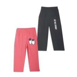 Vimal Jonney Kids Pink & Black Printed Trackpants (Pack of 2)-picture-22