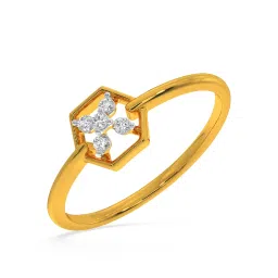 Kisna Diamond & Gold Jewellery Quinn 18k (750) Diamond & Gold Ring For Women image 1