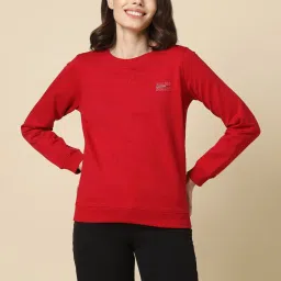 Allen Solly Red Cotton Printed Sweatshirt image 1
