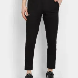 Dida Black Polyster Regular Fit Solid Trackpant image 1