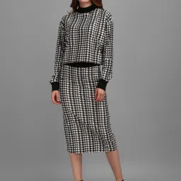 PURVAJA Black Checks Co-Ord Set image 1