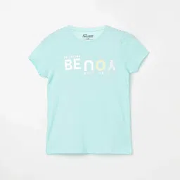 Fame Forever by Lifestyle Kids Blue Cotton Printed Tee image 1