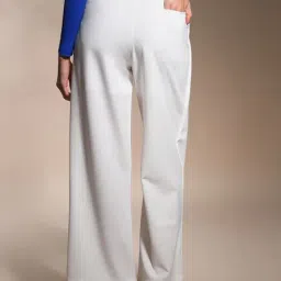 Zastraa White Casual Trousers image 2