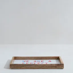 Westside Home Multicolor Text Design Wooden Tray image 1