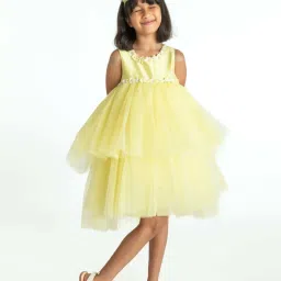 A Little Fable Yellow Applique Dress image 1