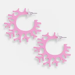 Sohi Gold Plated Party Designer Hoop Earrings image 1