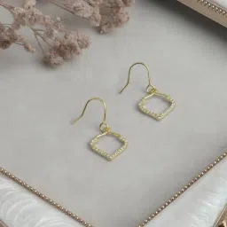 Accessorize London Z Real Gold-plated CZ Mosaic Drop Earrings for Women-picture-39