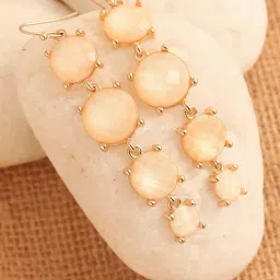 Sohi Gold Plated Party Designer Stone Dangler Earrings image 1