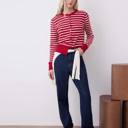 Trendyol Women Striped Cardigan-image-60