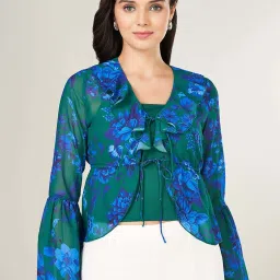 Honey by Pantaloons Green Printed Top image 1