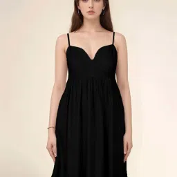 Zink London Black Plain Dress image 1