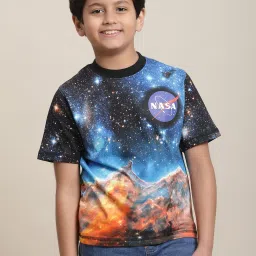 Kidsville Nasa Printed Multicolor Regular Fit T-Shirt For Boys image 1