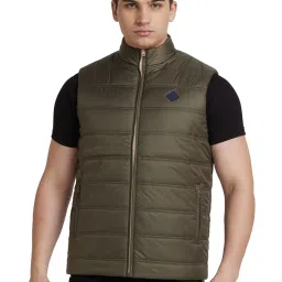 Park Avenue Green Regular Fit Quilted Jacket image 1