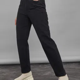 Styli Black Cotton High Rise Jeans image 1