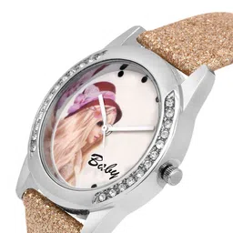 Kool Kidz Unisex Kids Multicoloured Printed Dial & Gold Toned Leather Straps Analogue Watch KOOL KIDZ KK image 3