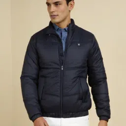 Allen Solly Navy Regular Fit Quilted Jacket-picture-29