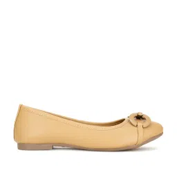 Bata Women's SOO E 23 Tan Flat Ballets image 1