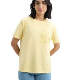 Pepe Jeans Yellow Lace T-Shirt image 1