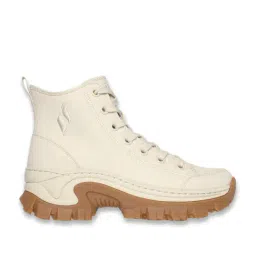 Skechers Women's HI-RYZE - STREET STOMPER Off White Casual Booties-image-3