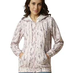 Allen Solly Pink Regular fit Floral Hooded Sweatshirts image 1