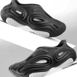 Red Tape Men's Black & White Slip-ons Clogs image 1