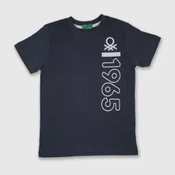 United Colors of Benetton Kids Navy Regular Fit T-Shirt-image-15