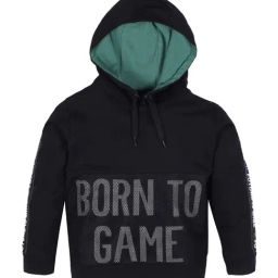 Plum Tree Kids Black Cotton Printed Full Sleeves Hoodie-picture-46