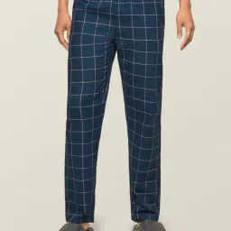 XYXX White & Navy Blue Checks Pyjamas (Pack Of 3) image 2
