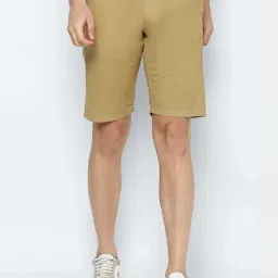 Allen Solly Jeans Khaki Cotton Slim Fit Shorts-picture-32