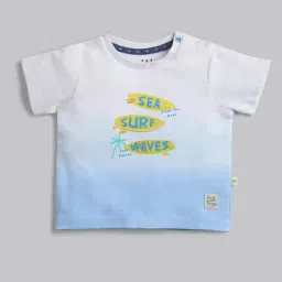 Ed-a-Mamma Infant Boys White Cotton Printed T-Shirt-image-41