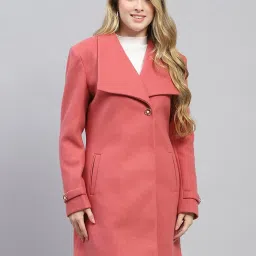 Monte Carlo Pink Regular fit Solid Coat image 1