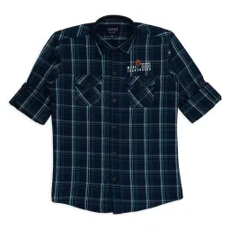 Cavio Kids Blue Checks Shirt image 1