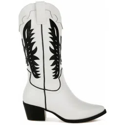 London Rag Women's White Casual Booties image 1