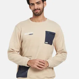 Octave Natural Regular Fit Self Pattern Sweatshirt image 1