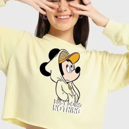 Bewakoof Yellow Graphic Relaxed Fit Sweatshirt image 1