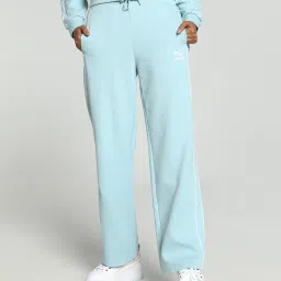 Puma Blue Textured Pattern Sports Track Pants image 1