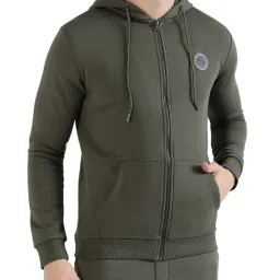 Lindbergh Green Regular Fit Hooded Sweatshirt image 1