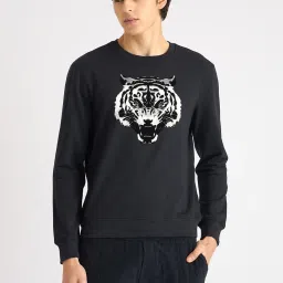 Antony Morato Blue Regular Fit Printed Sweatshirt image 1