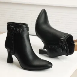 Elle Women's Black Stiletto Booties image 1